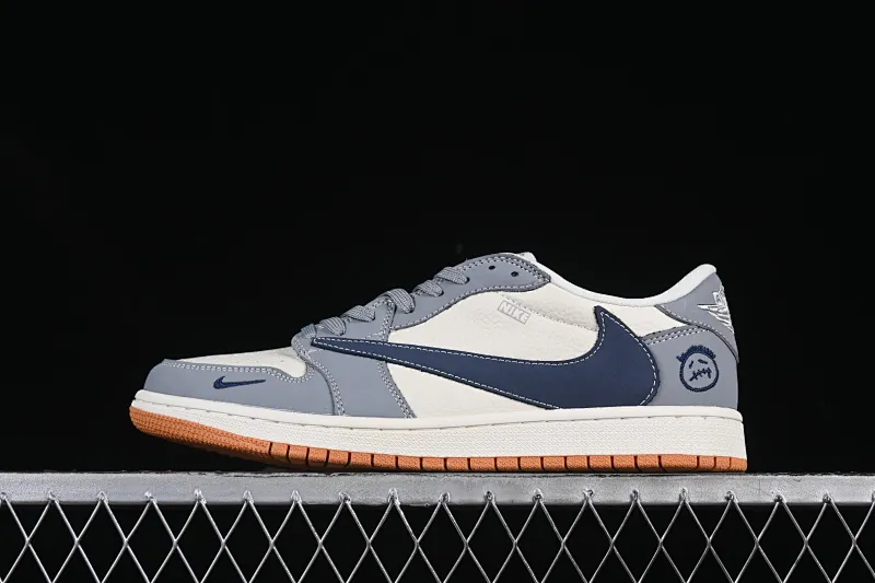 All categories Air Jordan Jordan series basketball shoes Air Jordan 1 Low High-end customized low-top sneakers Travis Scott x Fragment Design x Air Jordan 1 Low OG SP AJ1 Joe 1 Ghostface joint white and blue raw rubber low-top cultural and casual sneakers LD2025-005